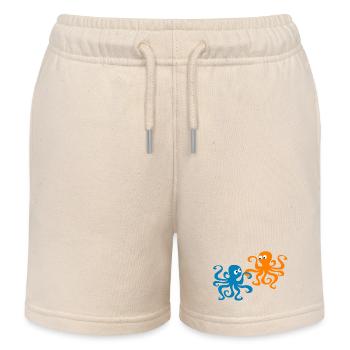 Oktopus Valentinstag Comic Meer Tintenfische Kind - Kinder Organic Joggingshorts Mini Bolter von Stanley/Stella - Natur - Vorne