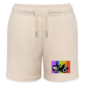 Kraftfahrzeug Biobauer Landleben Farmer Traktor - Kinder Organic Joggingshorts Mini Bolter von Stanley/Stella - Natur - Vorne