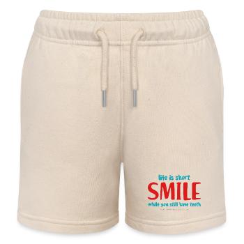 Smile - Kids Organic Sweat Shorts by Stanley/Stella - soft Ecru - Front