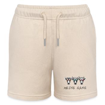 meine gang kuh bauernhof tiere bäurin landleben - Kinder Organic Joggingshorts Mini Bolter von Stanley/Stella - Natur - Vorne
