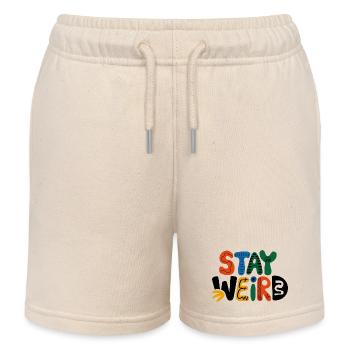 Stay Weird Design ludique - Short de jogging enfant bio Stanley/Stella - écru doux - Devant