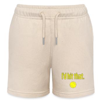 I'd Hit That Lustiger Tennis Spruch - Kinder Organic Joggingshorts Mini Bolter von Stanley/Stella - Natur - Vorne
