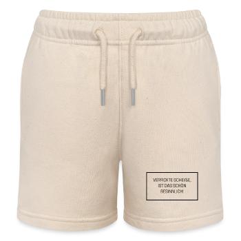 FUCKING SHIT IS THE NICE CONTEMPLATIVE - Kids Organic Sweat Shorts by Stanley/Stella - soft Ecru - Front