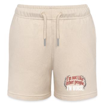 Je ne suis pas comme les autres, je suis pire Frech Gothic - Short de jogging enfant bio Stanley/Stella - écru doux - Devant