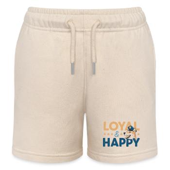 Loyale & Glückliche Grafik - Kinder Organic Joggingshorts Mini Bolter von Stanley/Stella - Natur - Vorne