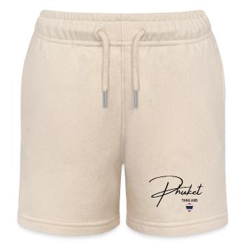 Elegantes Design Phuket, thailändischer Stolz - Kinder Organic Joggingshorts Mini Bolter von Stanley/Stella - Natur - Vorne