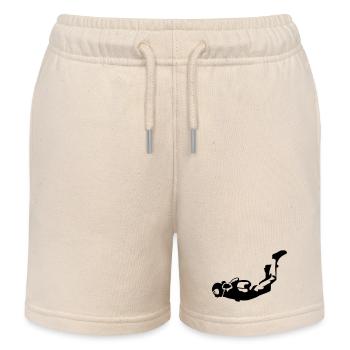 Skydiver - Kids Organic Sweat Shorts by Stanley/Stella - soft Ecru - Front