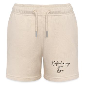 Promotion to Grandpa - Kids Organic Sweat Shorts by Stanley/Stella - soft Ecru - Front