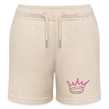 Croquis de couronne en dégradé - Short de jogging enfant bio Stanley/Stella - écru doux - Devant