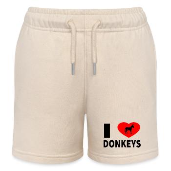 Esel - Kinder Organic Joggingshorts Mini Bolter von Stanley/Stella - Natur - Vorne