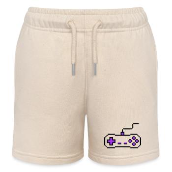 Retro Gamepad Controller Zocker - Kinder Organic Joggingshorts Mini Bolter von Stanley/Stella - Natur - Vorne