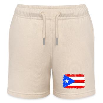 Puerto Rico Flagge Karibische Insel Puerto Rico USA - Kinder Organic Joggingshorts Mini Bolter von Stanley/Stella - Natur - Vorne