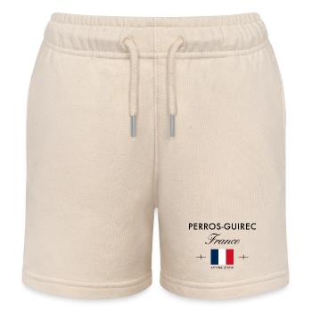 Perros Guirec Frankreich Koordinate Reise Souvenir - Kinder Organic Joggingshorts Mini Bolter von Stanley/Stella - Natur - Vorne