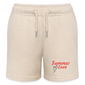 Sommerliebe Drehbuch Herz Positive Sommerenergie - Kinder Organic Joggingshorts Mini Bolter von Stanley/Stella - Natur - Vorne