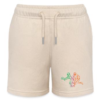 Retro American Football Vintage Sport Geschenk  - Kinder Organic Joggingshorts Mini Bolter von Stanley/Stella - Natur - Vorne