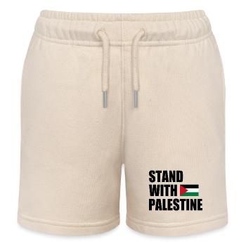 Stand with palestine - Kids Organic Sweat Shorts by Stanley/Stella - soft Ecru - Front
