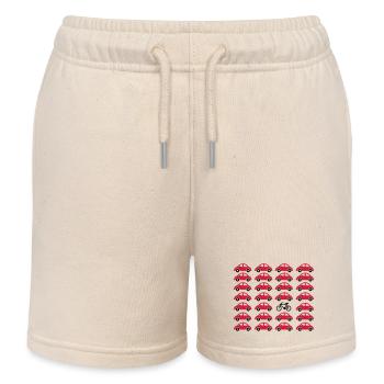 Bicycle instead of car - Kids Organic Sweat Shorts by Stanley/Stella - soft Ecru - Front