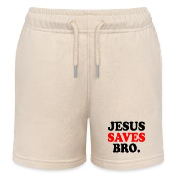 Jesus saves bro - Short de jogging enfant bio Stanley/Stella - écru doux - Devant
