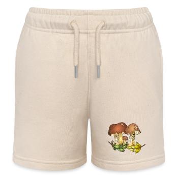 Pilze - Kinder Organic Joggingshorts Mini Bolter von Stanley/Stella - Natur - Vorne