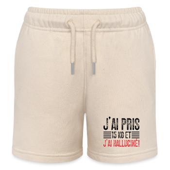 J'ai Pris 15 kg et J'ai halluciné! - Short de jogging enfant bio Stanley/Stella - écru doux - Devant