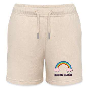 Death Metal Rainbow - Kids Organic Sweat Shorts by Stanley/Stella - soft Ecru - Front
