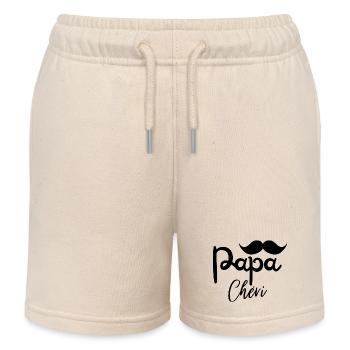 papa chéri - Short de jogging enfant bio Stanley/Stella - écru doux - Devant