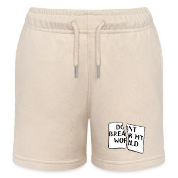 Von denen meine Welt kaputt macht - Kinder Organic Joggingshorts Mini Bolter von Stanley/Stella - Natur - Vorne