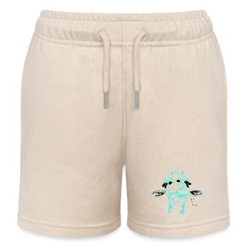 Giraffe Giraffen Safari - Kinder Organic Joggingshorts Mini Bolter von Stanley/Stella - Natur - Vorne