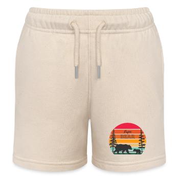 Papa Bear - Kids Organic Sweat Shorts by Stanley/Stella - soft Ecru - Front