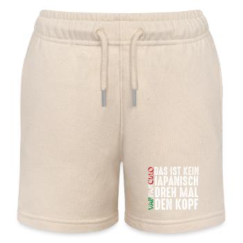 Italien Italiener Vaffanculo - Kinder Organic Joggingshorts Mini Bolter von Stanley/Stella - Natur - Vorne