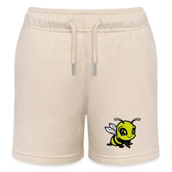 biene hummel comic - Kinder Organic Joggingshorts Mini Bolter von Stanley/Stella - Natur - Vorne