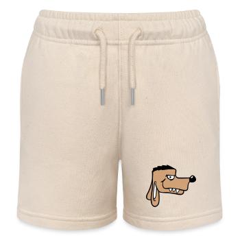 Hund Gesicht Böser Kerl Gefährlich Zähne Monster - Kinder Organic Joggingshorts Mini Bolter von Stanley/Stella - Natur - Vorne