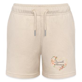 Brautjungfer Gold Herz Blumen - Kinder Organic Joggingshorts Mini Bolter von Stanley/Stella - Natur - Vorne