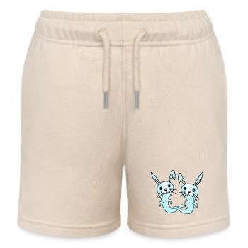2 Lapins Fantôme Fantôme Hanter Halloween Effrayant - Short de jogging enfant bio Stanley/Stella - écru doux - Devant