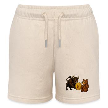 Bitcoin Bull vs Bear - Short de jogging enfant bio Stanley/Stella - écru doux - Devant