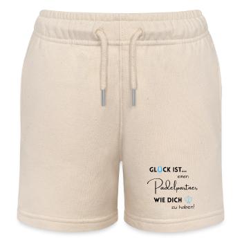 Padel Partner Geschenk Spielpartner Padel Tennis - Kinder Organic Joggingshorts Mini Bolter von Stanley/Stella - Natur - Vorne