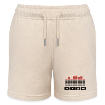 Equalizer audio player dj - Short de jogging enfant bio Stanley/Stella - écru doux - Devant