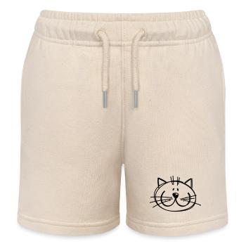 Katzen Zeichnung - Kinder Organic Joggingshorts Mini Bolter von Stanley/Stella - Natur - Vorne
