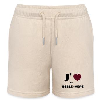 J'aime ma belle-mère (V) - Short de jogging enfant bio Stanley/Stella - écru doux - Devant