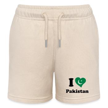 I love Pakistan - J'aime le Pakistan - Short de jogging enfant bio Stanley/Stella - écru doux - Devant