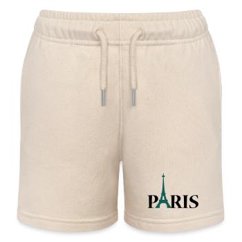 Paris Eiffeltoren / Eiffeltower / Tour Eiffel - Short de jogging enfant bio Stanley/Stella - écru doux - Devant
