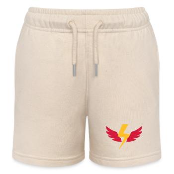 Electrician Electricity Elektriker Electricien Job - Kids Organic Sweat Shorts by Stanley/Stella - soft Ecru - Front