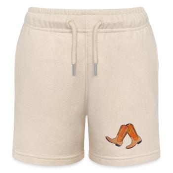 bottes occidentales extravagantes avec motif de flamme - Short de jogging enfant bio Stanley/Stella - écru doux - Devant
