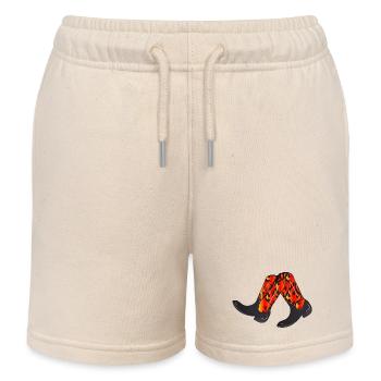 bottes occidentales extravagantes avec motif de flamme - Short de jogging enfant bio Stanley/Stella - écru doux - Devant