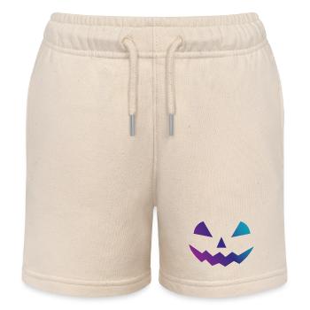 Halloween Kürbis Design Gesicht Verkleidungen - Kinder Organic Joggingshorts Mini Bolter von Stanley/Stella - Natur - Vorne