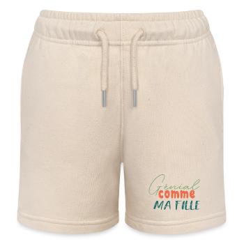 Génial comme ma fille tenue assortie pour famille - Short de jogging enfant bio Stanley/Stella - écru doux - Devant