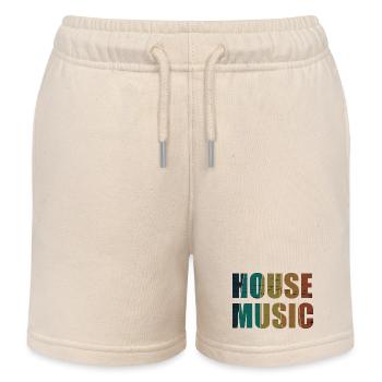 Musique house - Short de jogging enfant bio Stanley/Stella - écru doux - Devant