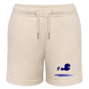 HOLIDAY. HAPPY HOLIDAYS. MISTRESS. MASTER. TEACHER - Kids Organic Sweat Shorts by Stanley/Stella - soft Ecru - Front