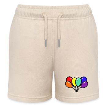 Ballons Ballons LGBT Gay Pride Arc-en-ciel - Short de jogging enfant bio Stanley/Stella - écru doux - Devant