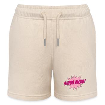 Super Maman - Fête des Mères - Short de jogging enfant bio Stanley/Stella - écru doux - Devant